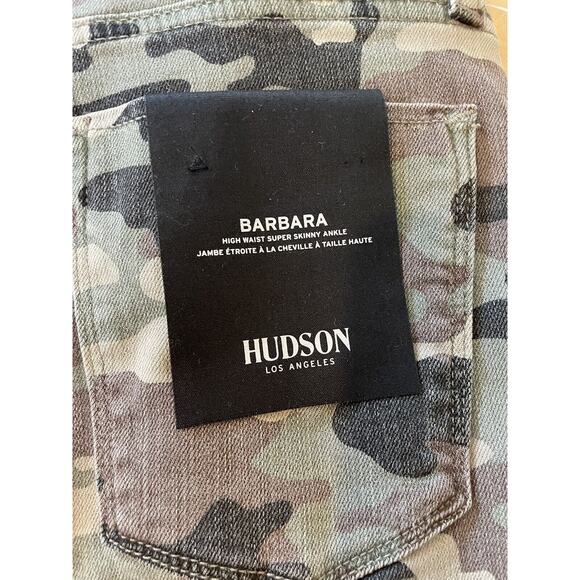 Hudson Women's Size 26 Jeans Barbara Super Skinny Camo Pants - Picture 6 of 8